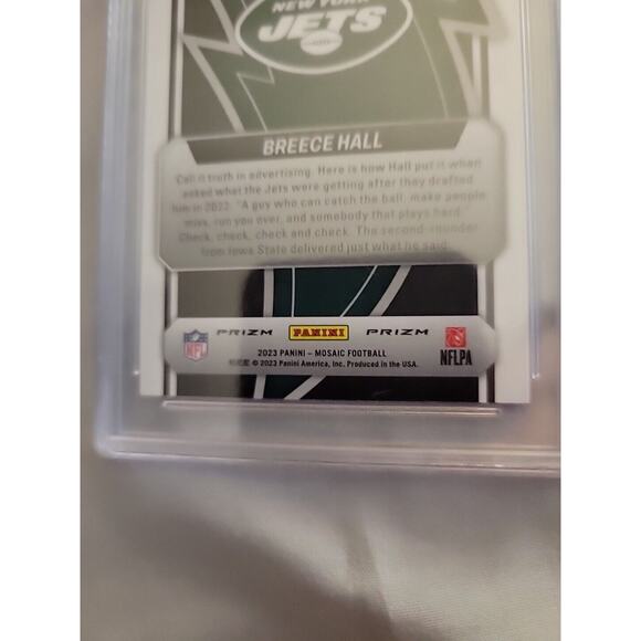 Breece Hall 2023 Panini Mosaic #TL-BH - Thunder Lane - Prizm -NY Jets CCG 10 GEM - Picture 5 of 6